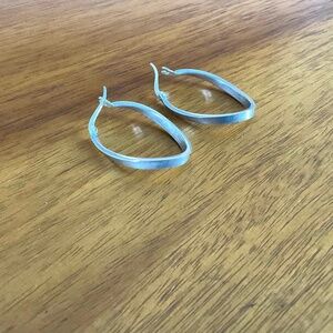 Sterling silver twist hoop